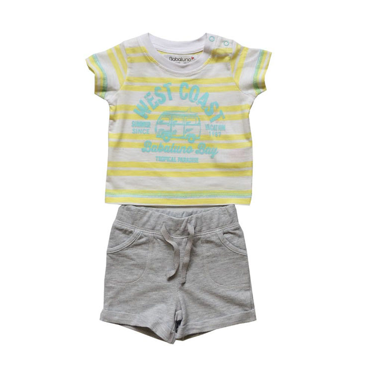 Picture of 4029 BABALUNO BABY BOYS 100% COTTON TWO PIECE SET